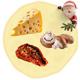 130. Ser + Pieczarki + Suszone pomidory 