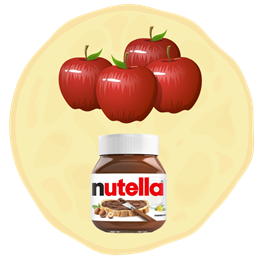 22C. Jabłka prażone + Nutella