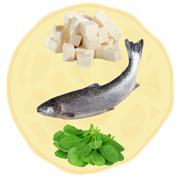 122. FETA + Łosoś + Szpinak 