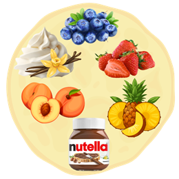 22B. Serek waniliowy + Owoce + Nutella