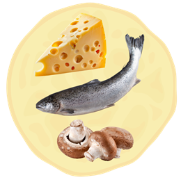 121. Żółty ser + Pieczarki + Łosoś 