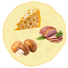 46. Ser + Pieczarki + Szynka