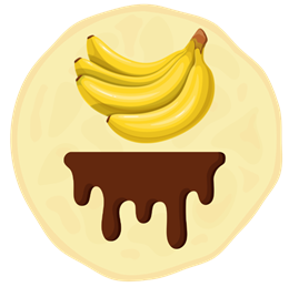 28. Banan z wybraną polewą