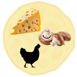  6. Ser + Pieczarki + Kurczak 