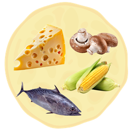 3. Ser + Pieczarki + Tuńczyk + Kukurydza